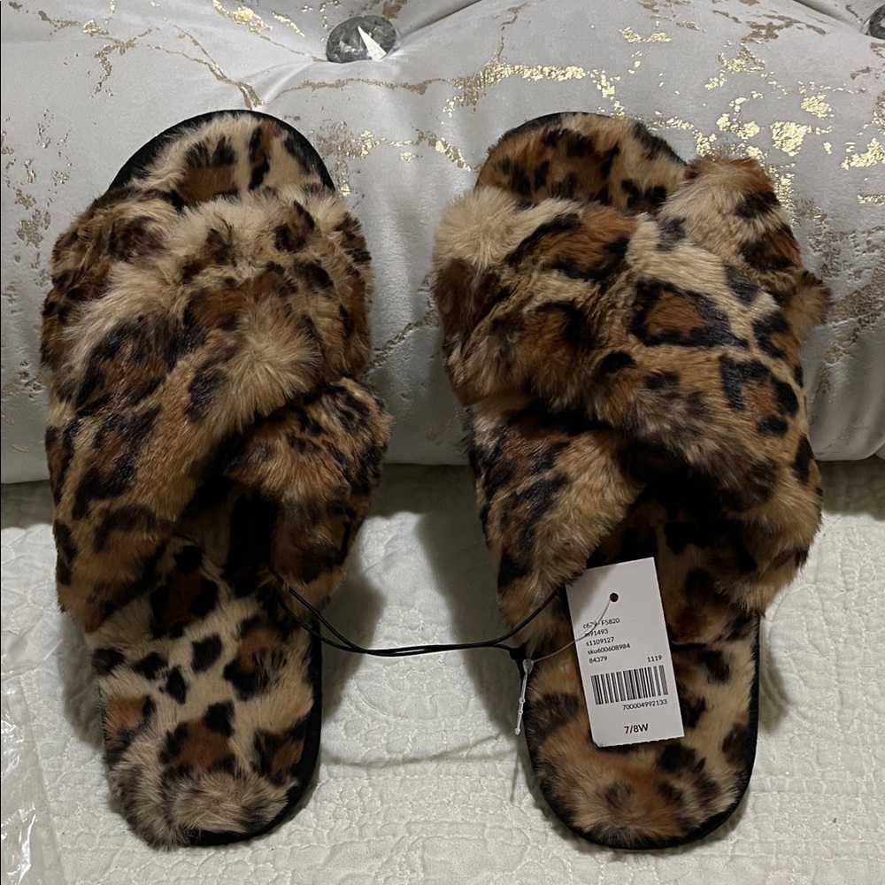 Lane Bryant Leopard Print Slippers